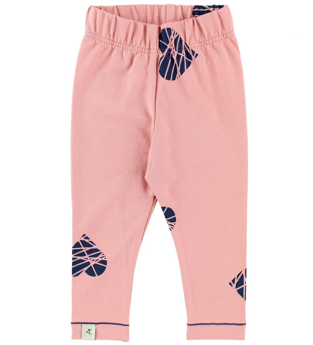 AlbaBaby Leggings - Rosa m. Hjerter