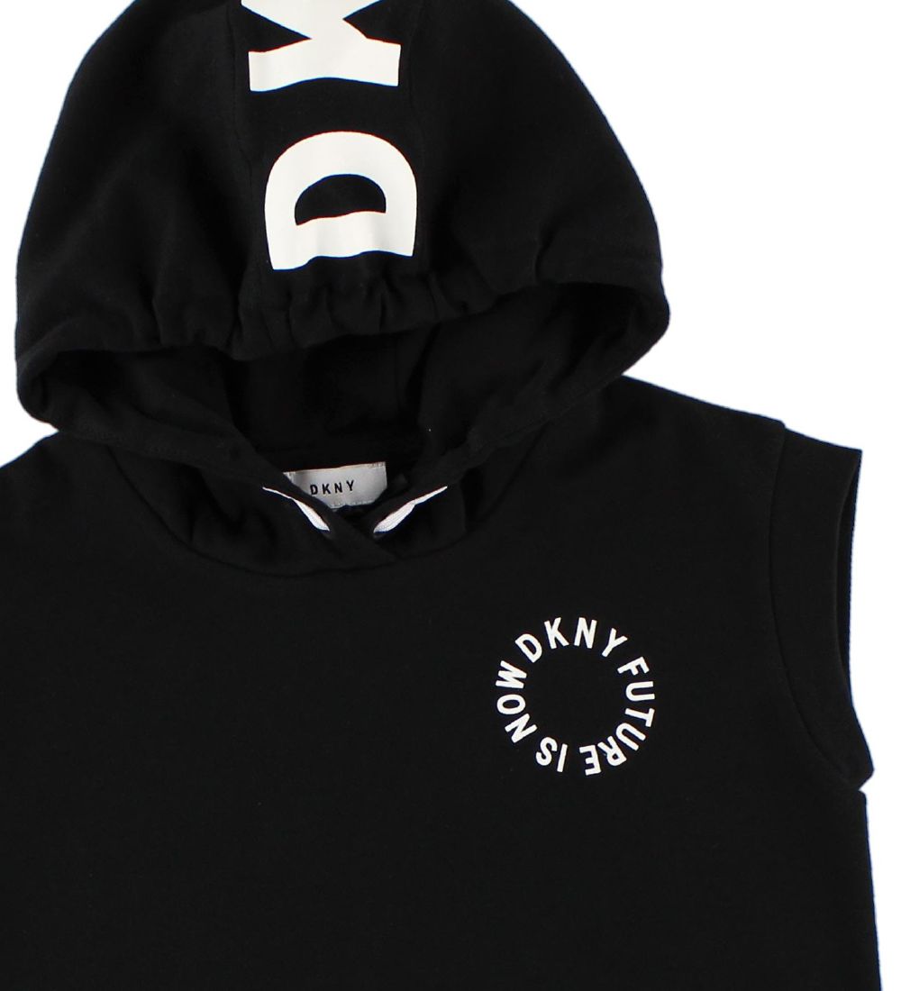 DKNY Kjole m. Hætte - Sort m. Print