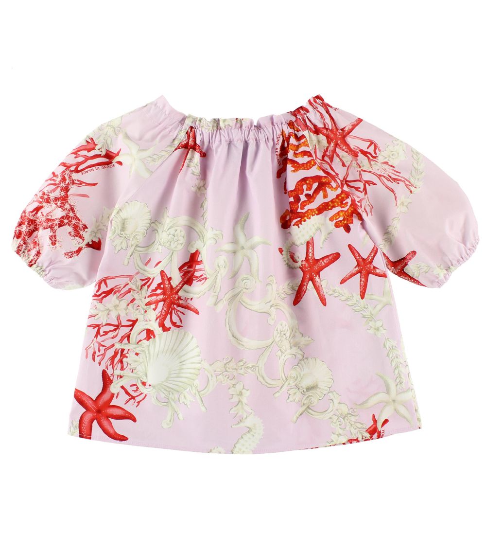 Young Versace Bluse - 3/4 - Rosa m. Print