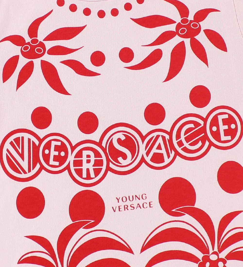 Young Versace T-shirt - Rosa m. Rdt Print
