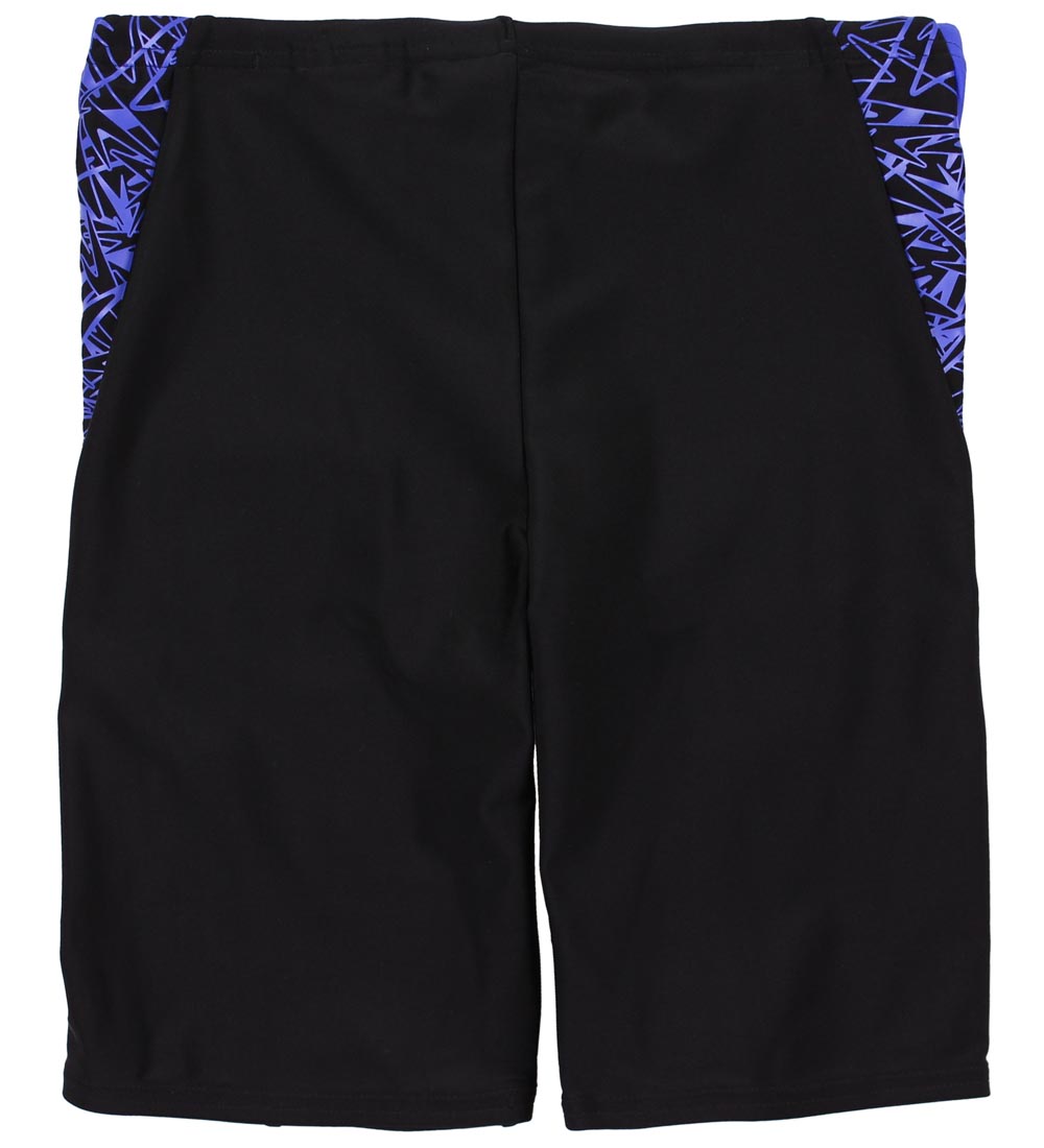 Speedo Badebukser - Lang - Boom Splice - Sort/Blå