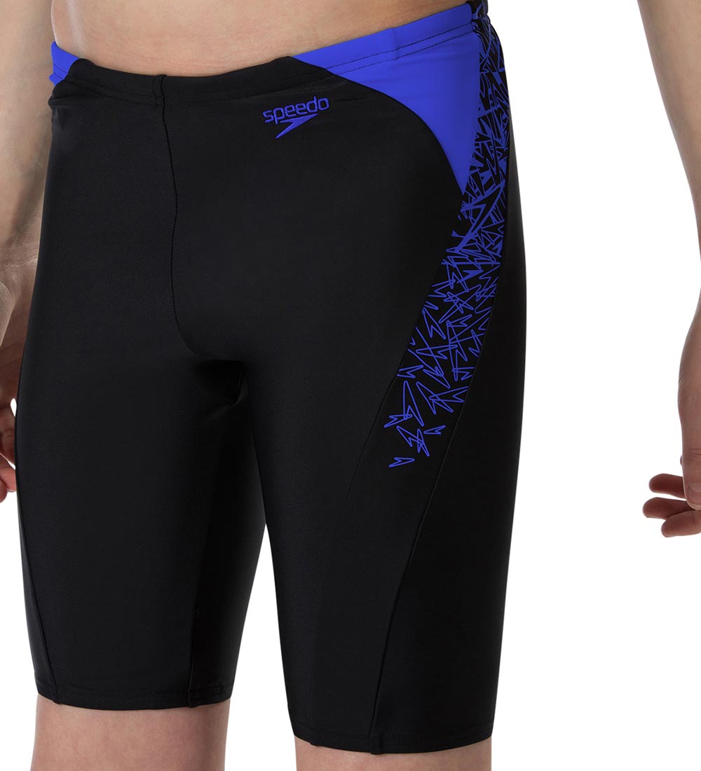Speedo Badebukser - Lang - Boom Splice - Sort/Blå