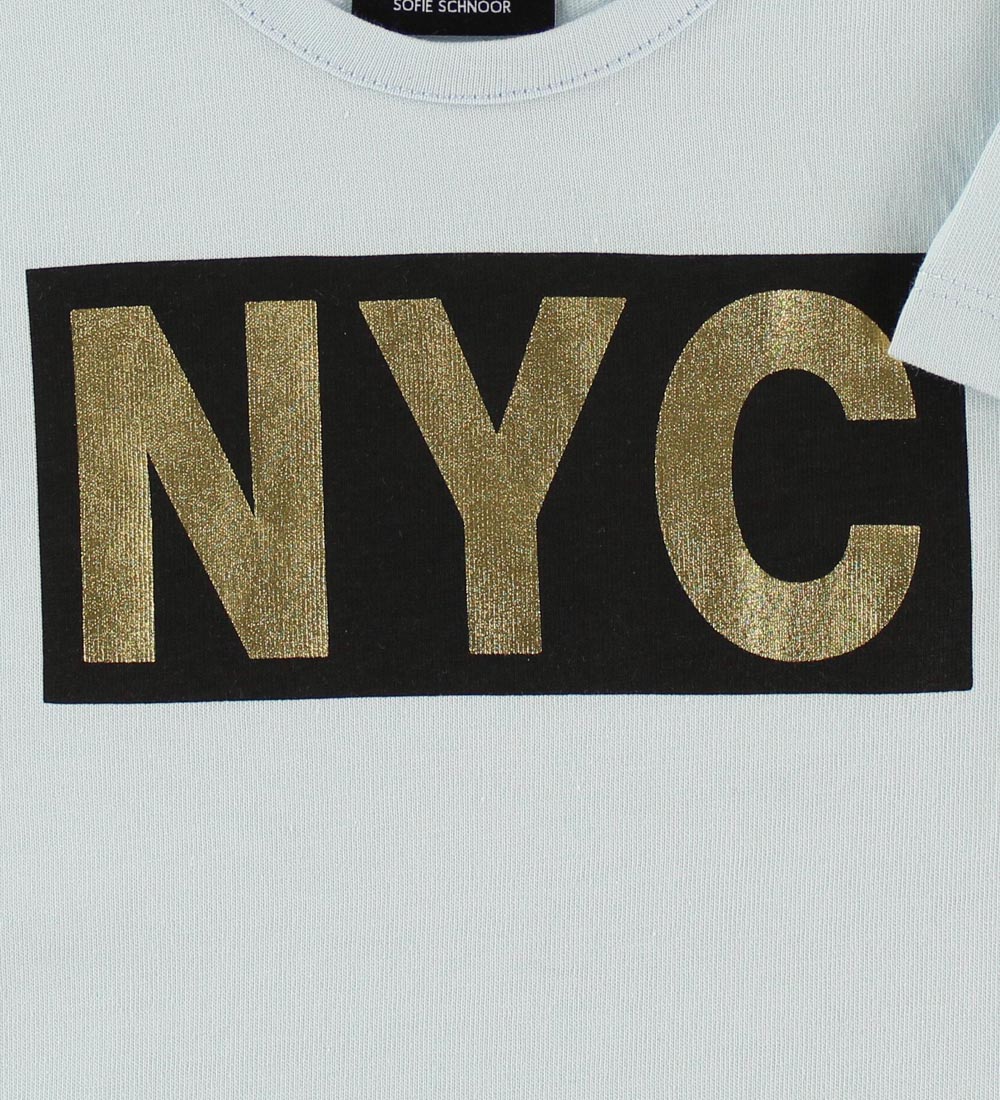 Petit by Sofie Schnoor T-shirt - Lyseblå m. NYC