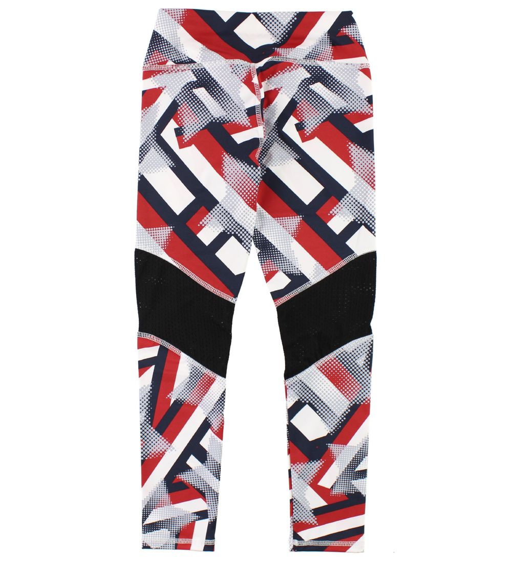 Tommy Hilfiger Leggings - Rød/Navymønstret m. Stjerner