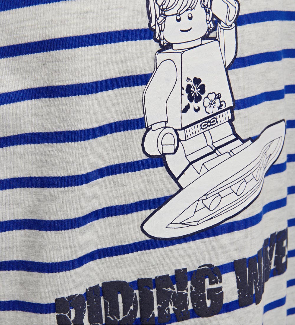 LEGO Wear T-shirt - Thomas - Gr/Blstribet