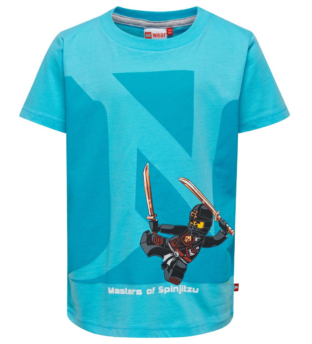 LEGO Ninjago T-shirt - Thomas - Lys Bl m. Print