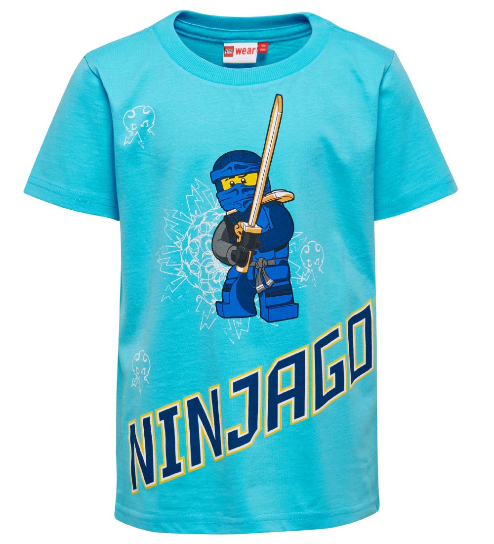 LEGO Ninjago T-shirt - Thomas - Turkis m. Print