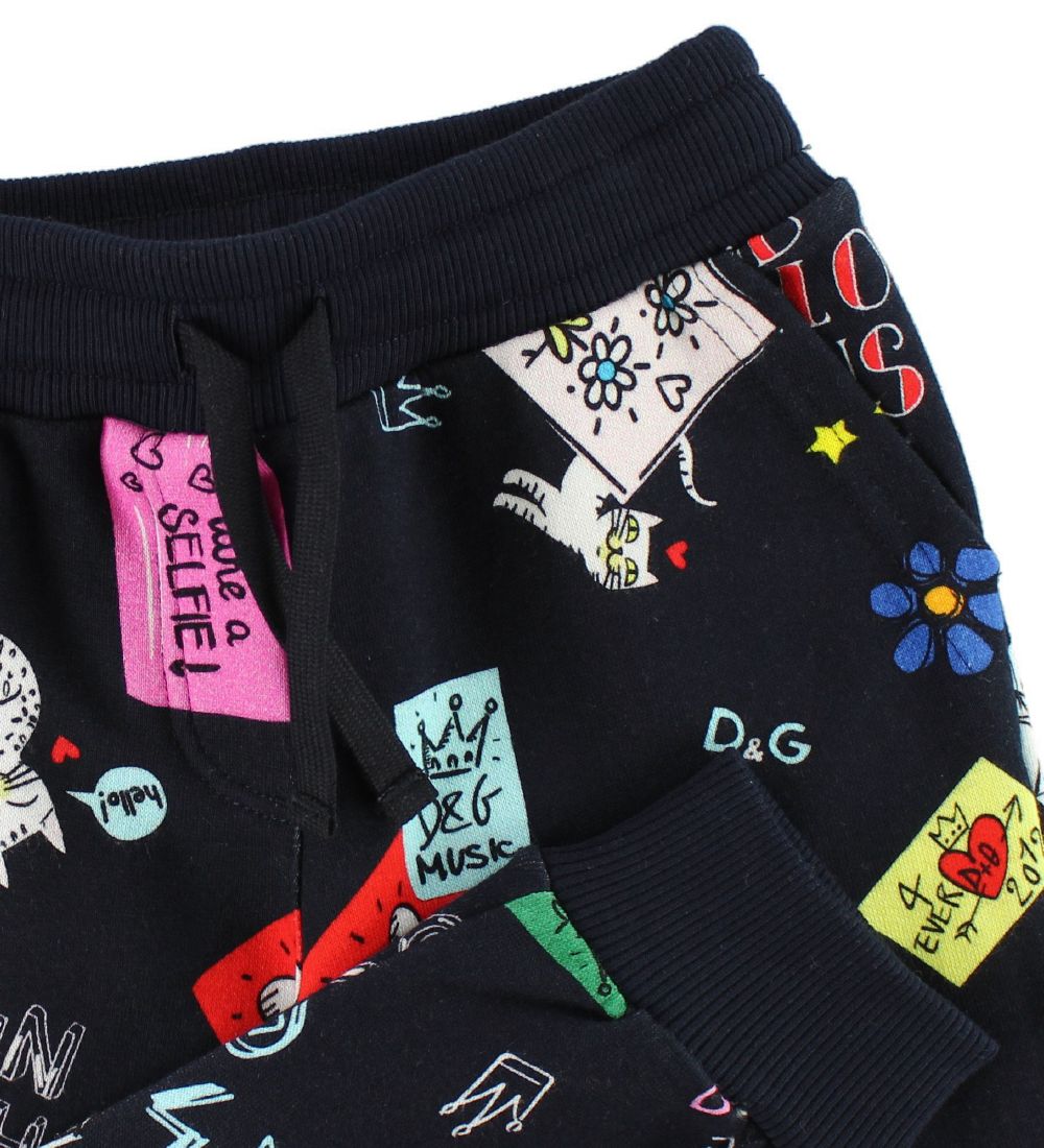 Dolce & Gabbana Sweatpants - Navy m. Print