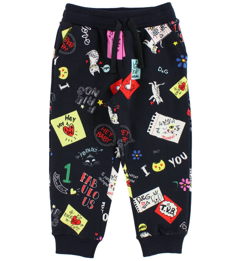 Dolce & Gabbana Sweatpants - Navy m. Print