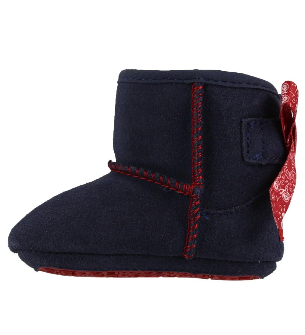 UGG Hjemmesko - Uld - Jesse - Navy m. Rød