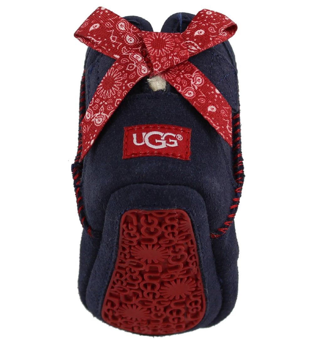 UGG Hjemmesko - Uld - Jesse - Navy m. Rød