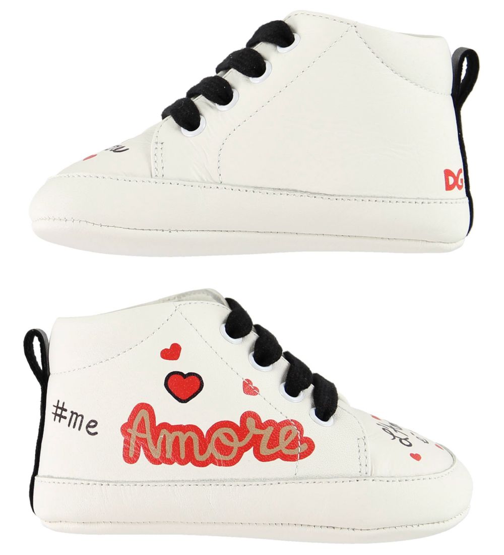 Dolce & Gabbana Skindfutter - Sneakers - Hvid m. Print