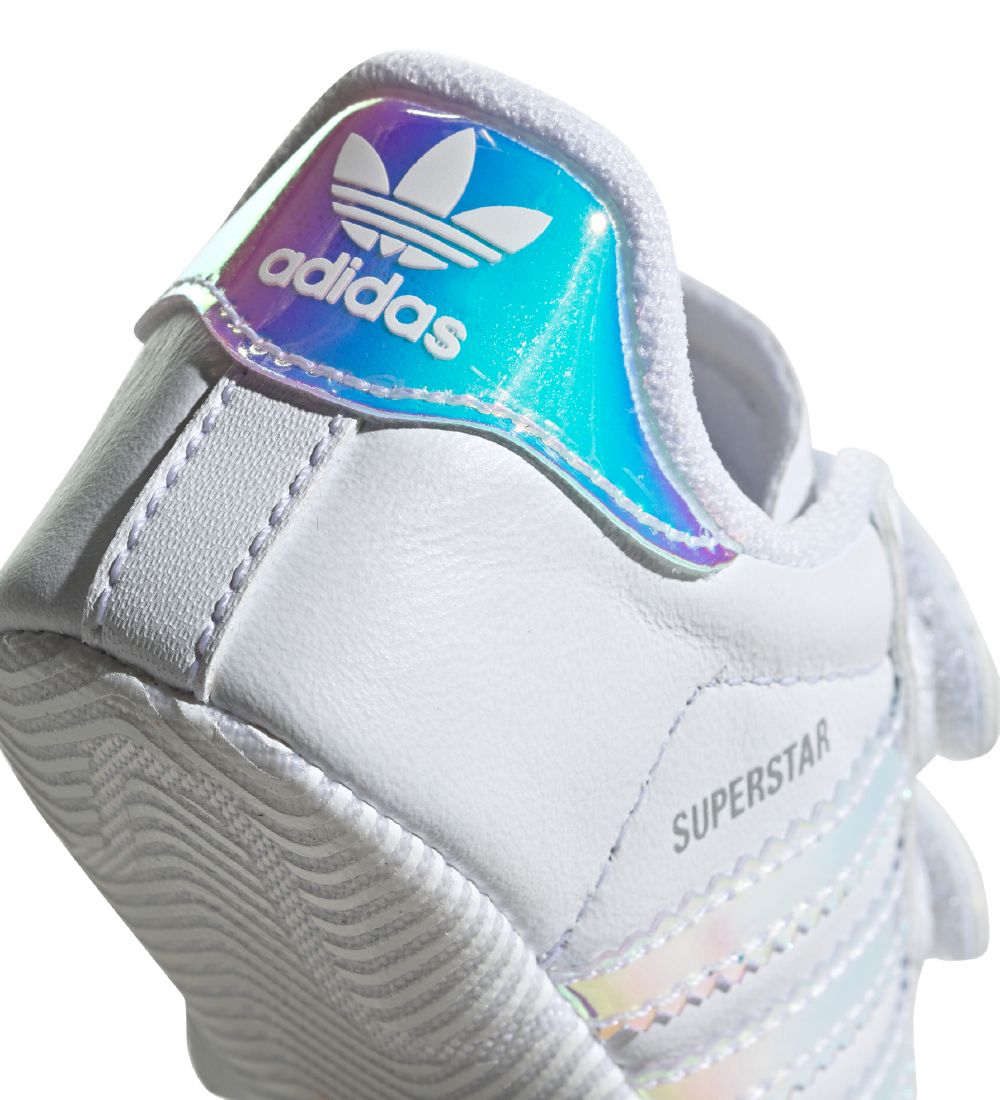 adidas Originals Hjemmesko - Superstar Crib - Hvid m. Holografis