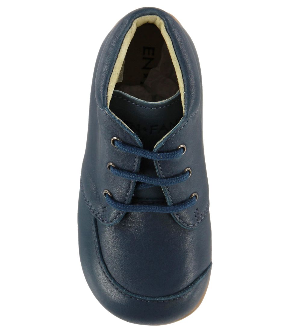 En Fant Begyndersko - Lace - Navy m. Snøre
