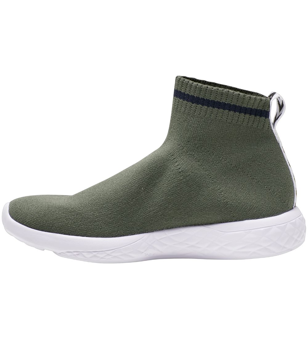 Hummel Sko - HMLTerrafly Sock Runner Jr - Deep Lichen Green