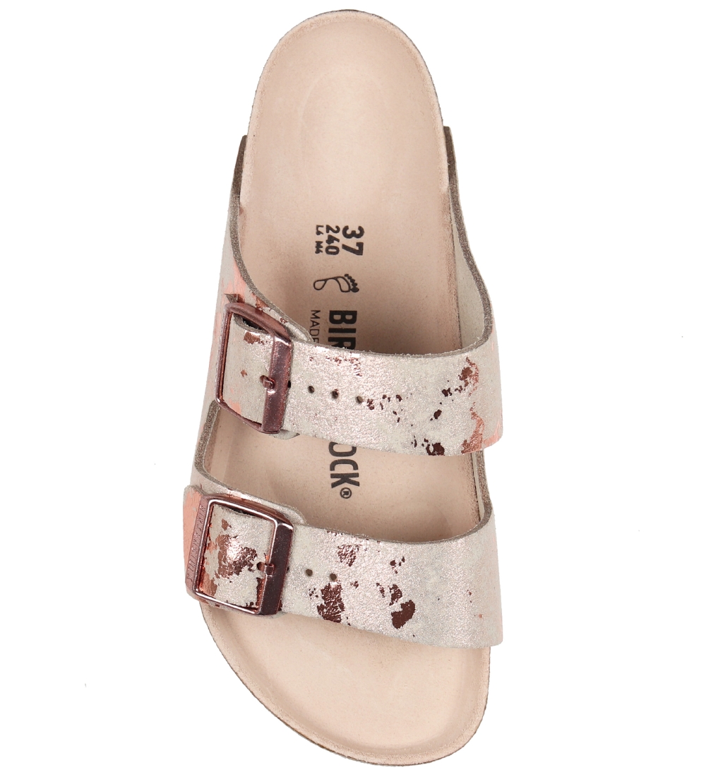 birkenstock vintage metallic rose copper leather