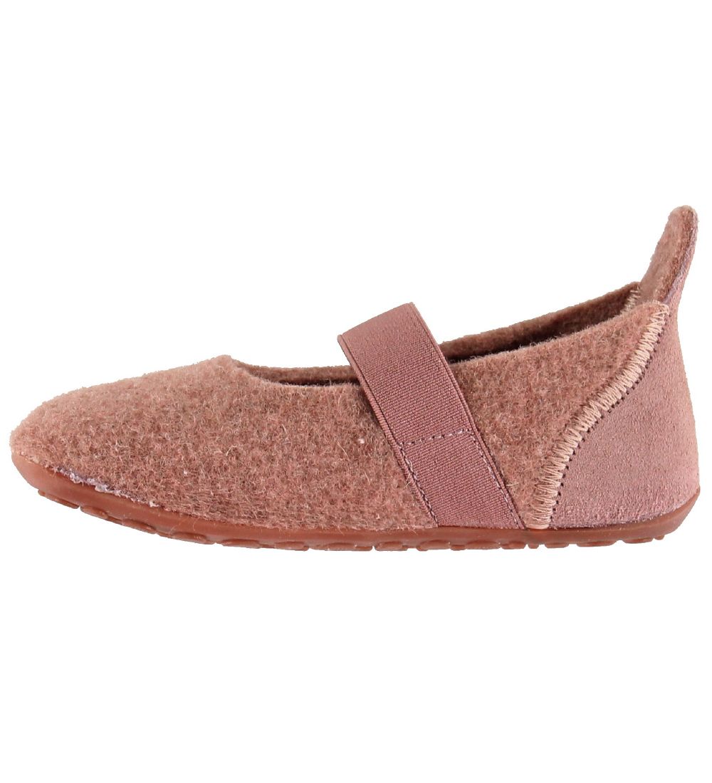 Bisgaard Ballerina Hjemmesko - Uld - Støvet Rosa
