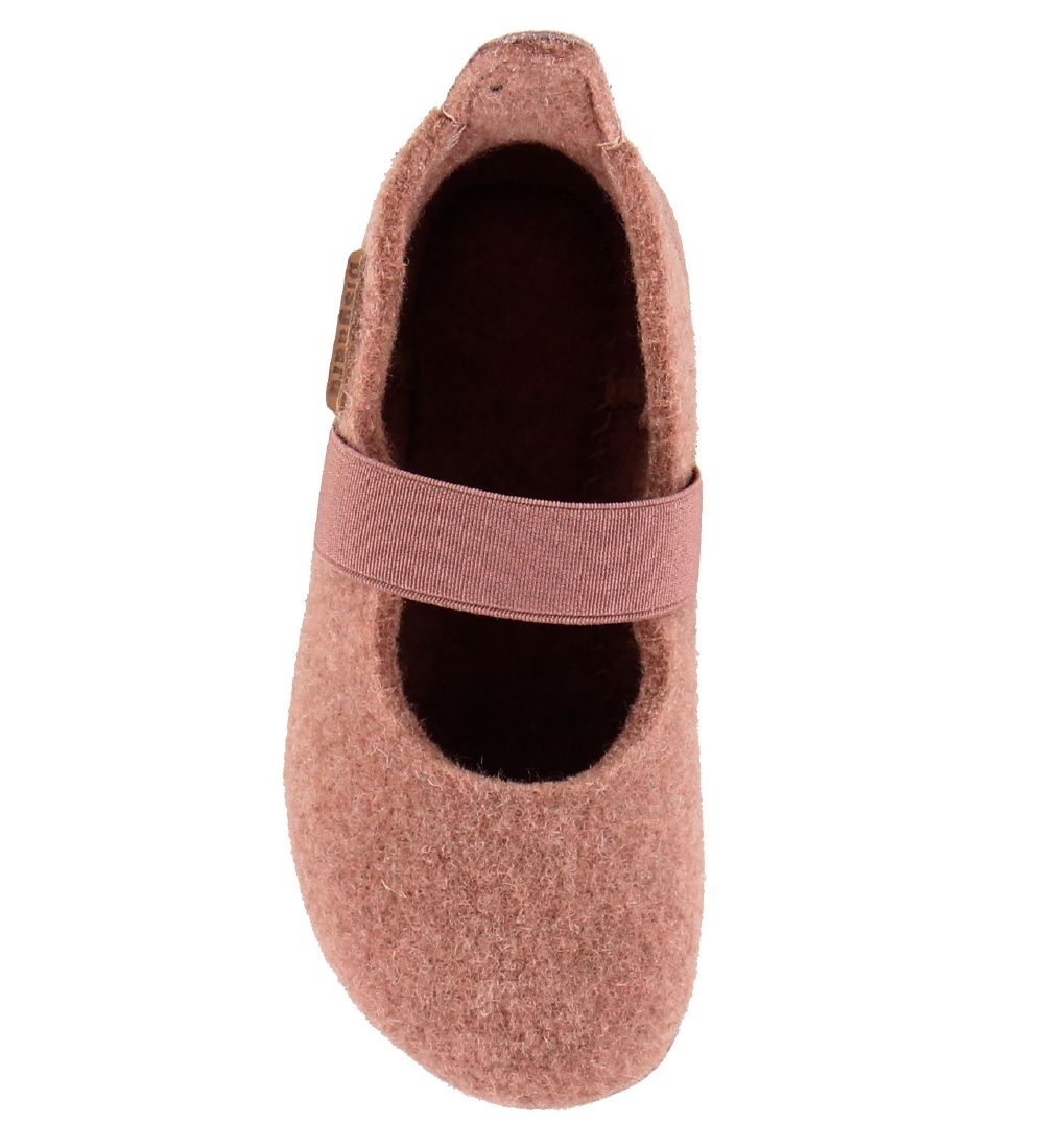Bisgaard Ballerina Hjemmesko - Uld - Støvet Rosa