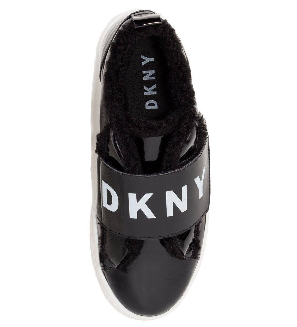 DKNY Sko m. For - Sort Lak m. Logo