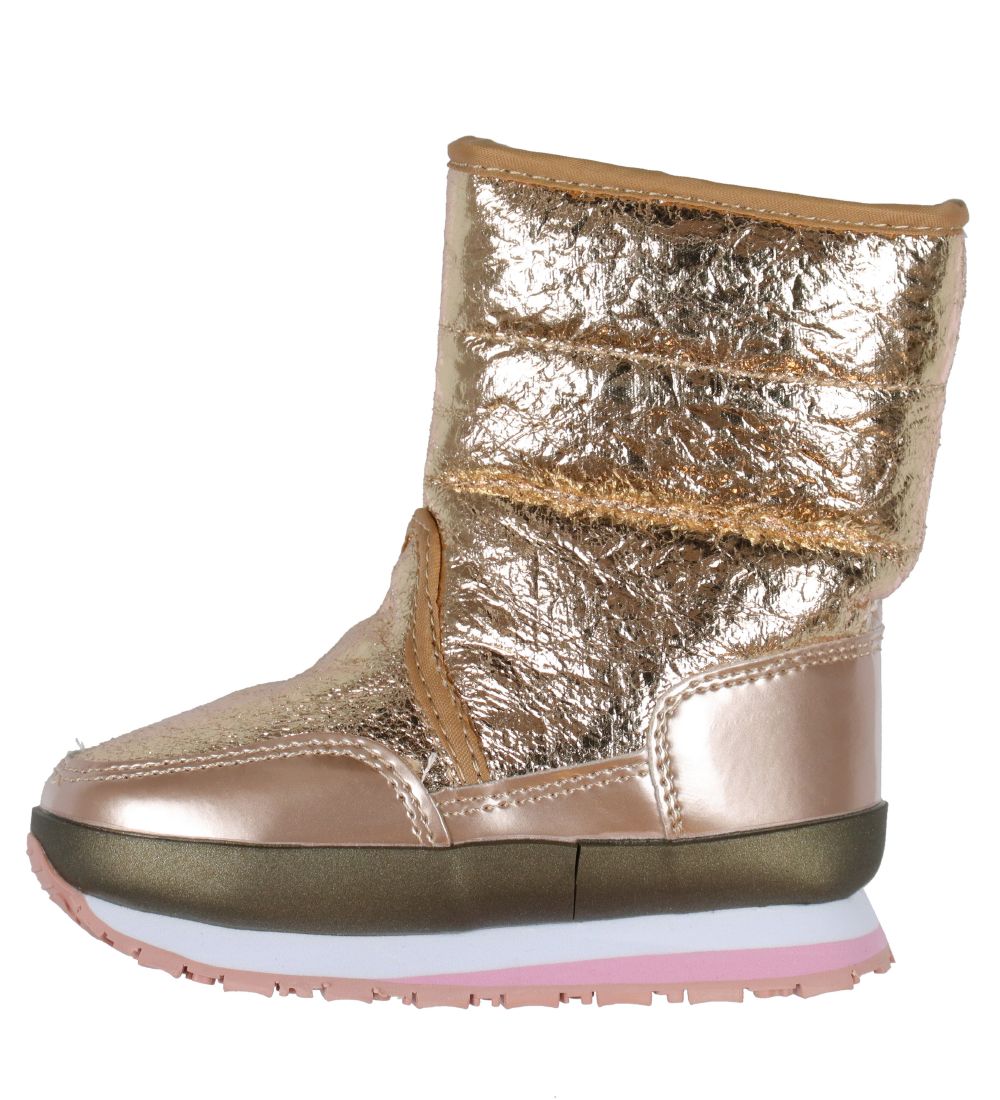 Rubber Duck Vinterstøvler - RD Cracked Metallic - Rose Gold