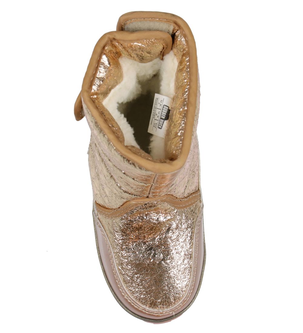 Rubber Duck Vinterstøvler - RD Cracked Metallic - Rose Gold