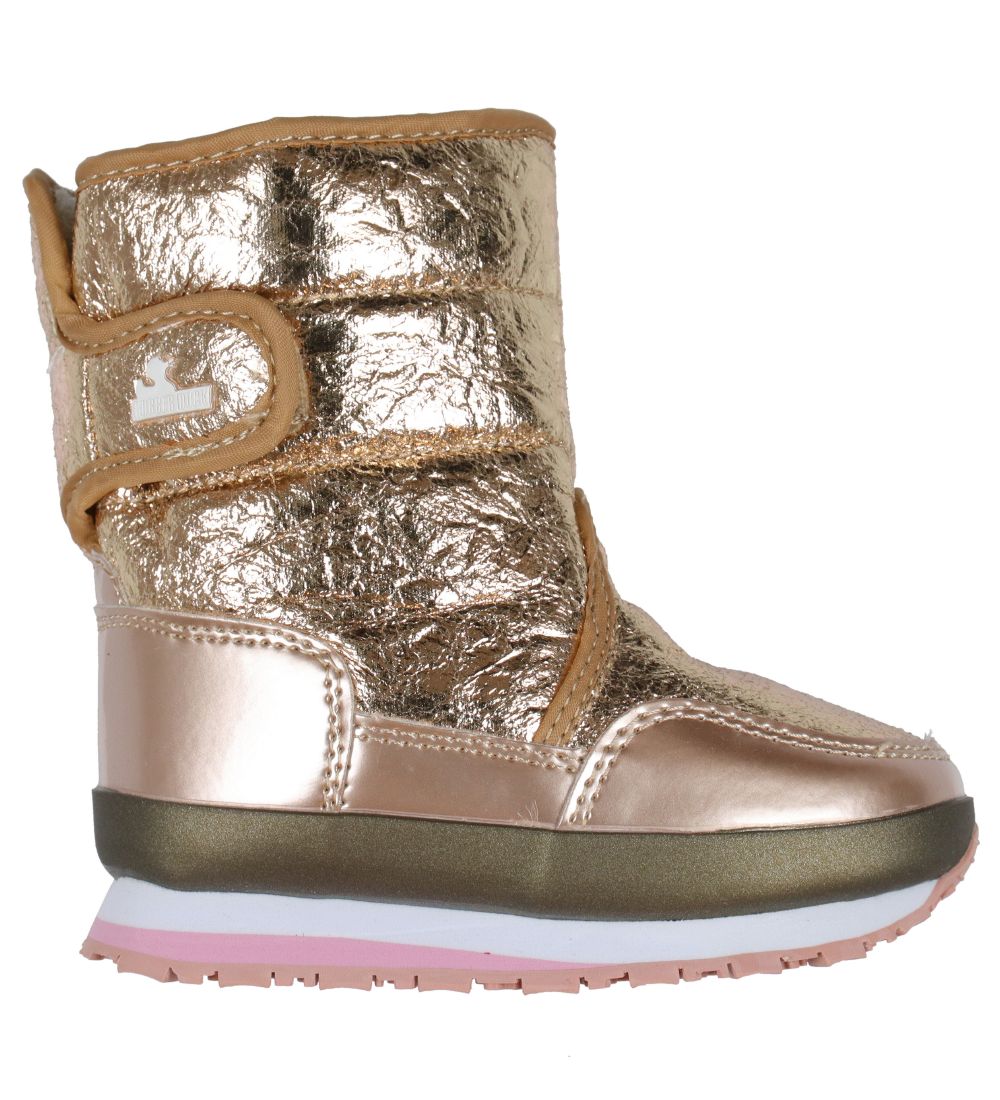 Rubber Duck Vinterstøvler - RD Cracked Metallic - Rose Gold