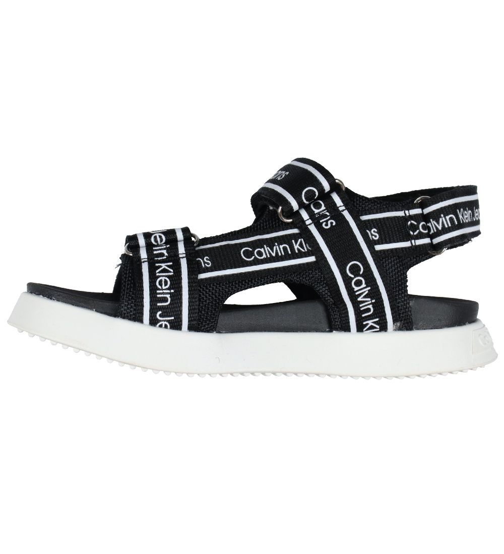 Calvin Klein Sandaler - Velcro - Sort/Hvid