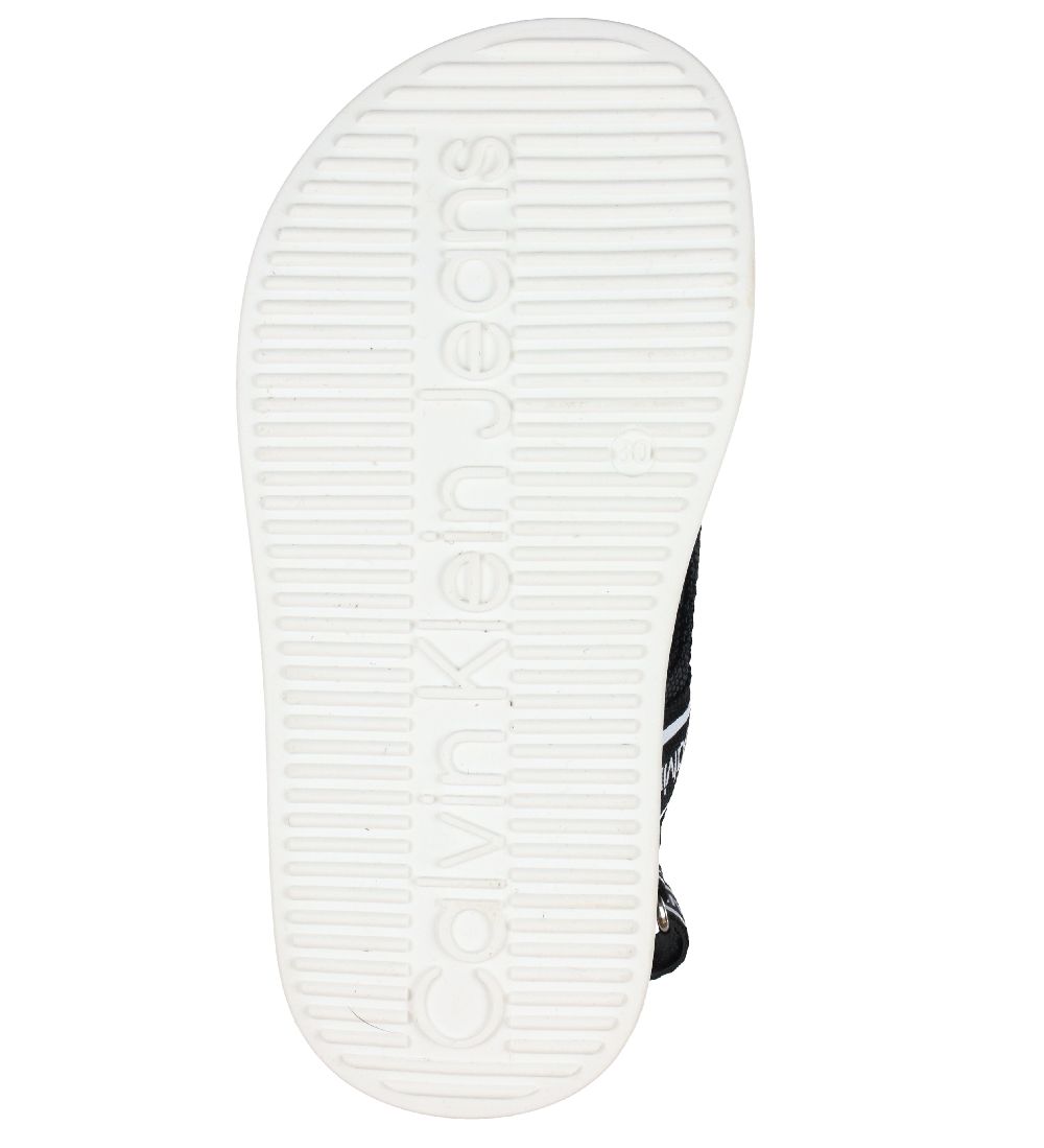 Calvin Klein Sandaler - Velcro - Sort/Hvid