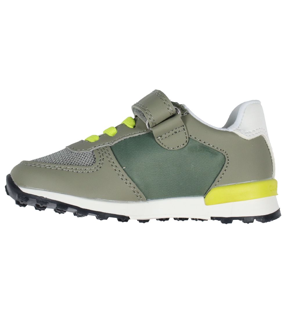 Calvin Klein Sko - Low Cut - Military Green/White