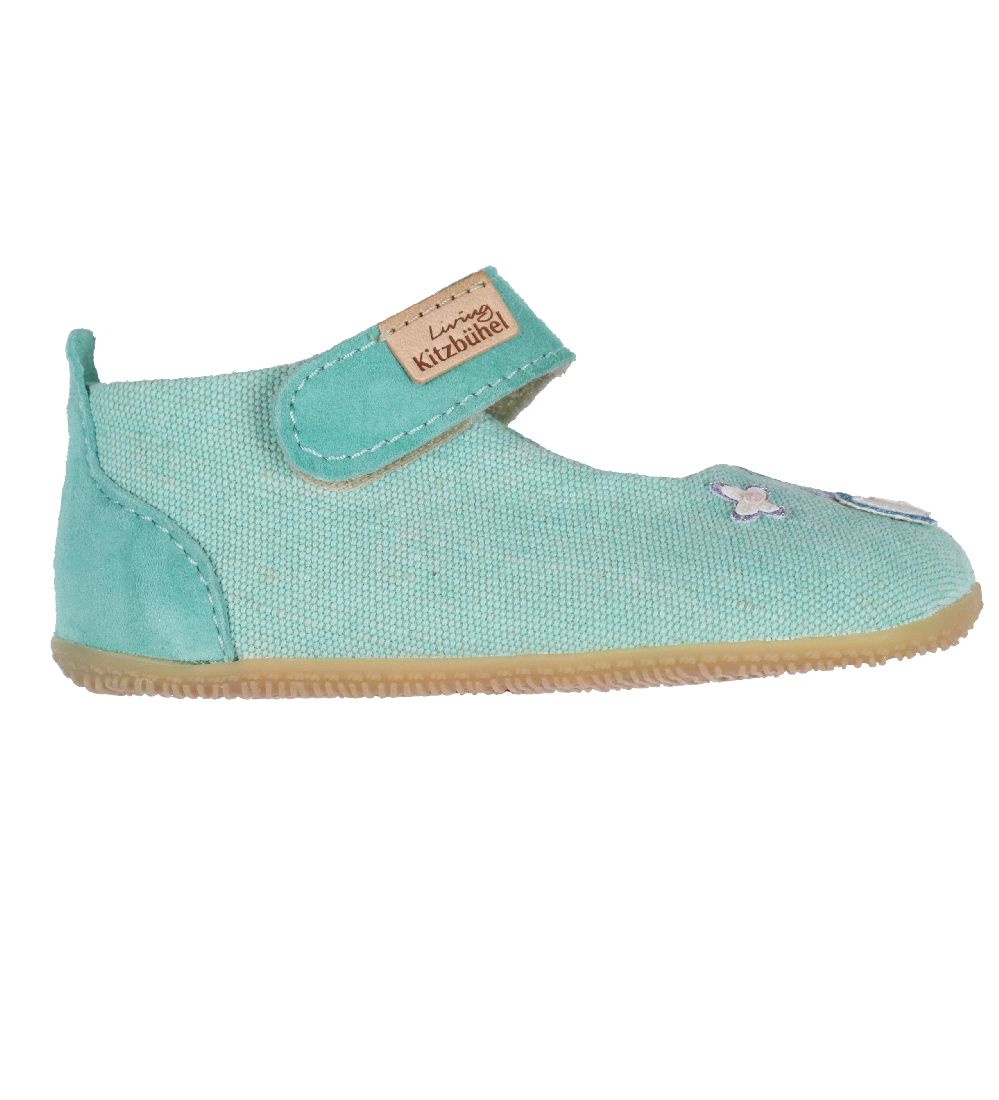 Living Kitzbühel Ballerina Hjemmesko - Aqua Sea m. Sommerfugl