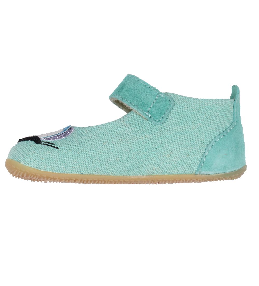 Living Kitzbühel Ballerina Hjemmesko - Aqua Sea m. Sommerfugl