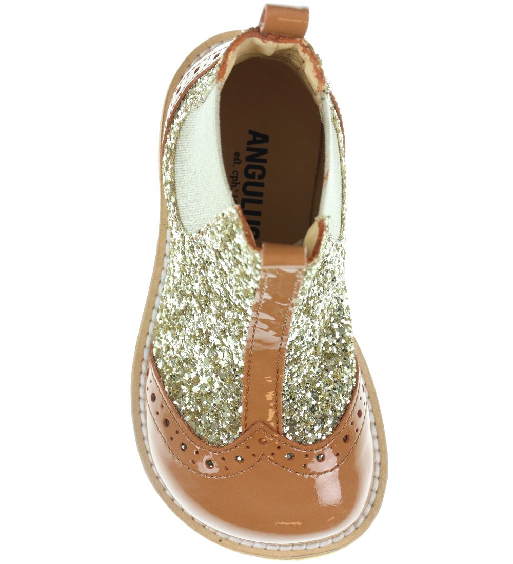 Angulus Støvler - Chelsea - Caramel/Champagne m. Glimmer