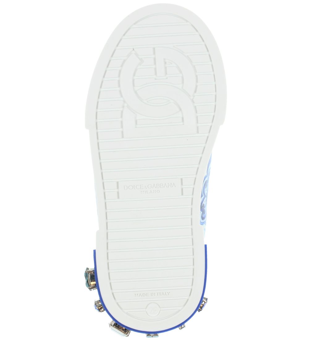 Dolce & Gabbana Sko - Blu Mediterraneo - Hvid m. Blå/Similisten