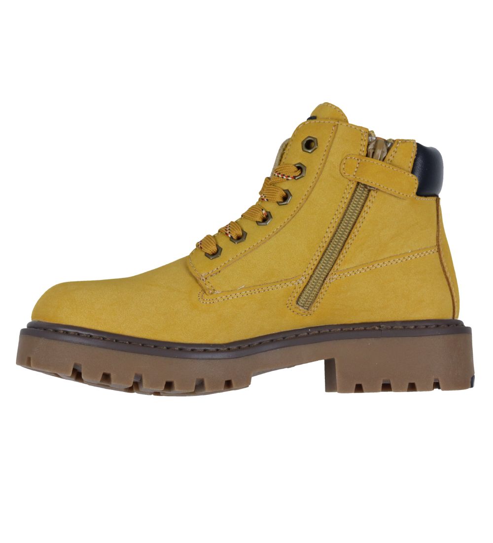 Tommy Hilfiger Støvler - Lace-Up Bootie - Ocher/Blue