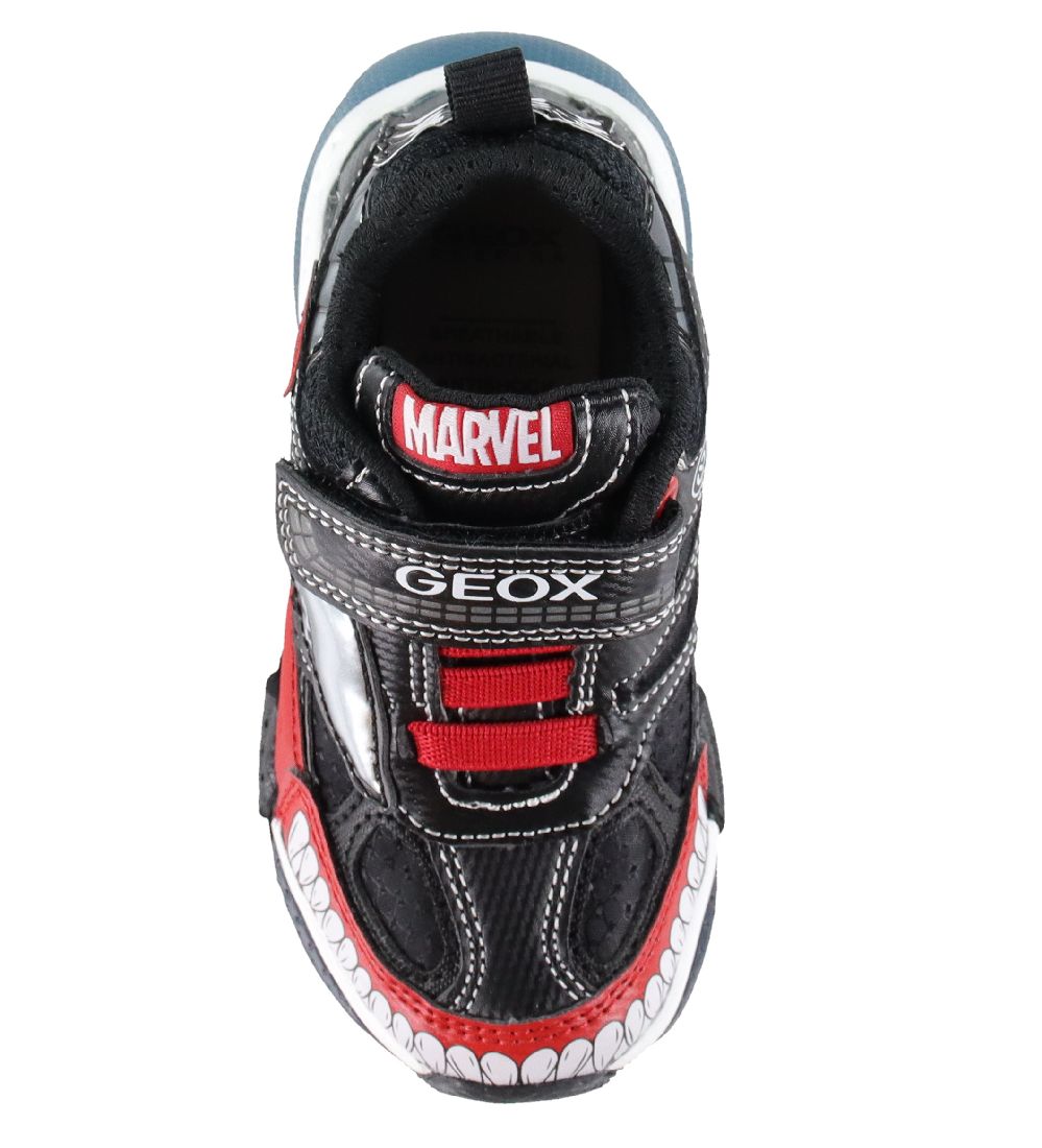 Geox Sko m. Lys - Marvel Spider-man - Sort/Rd