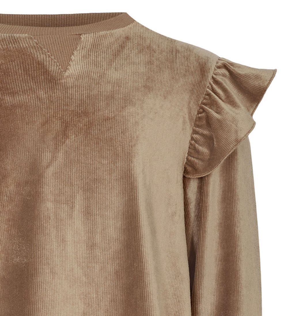 Petit by Sofie Schnoor Sweatshirt - Velour - Rib - Taupe