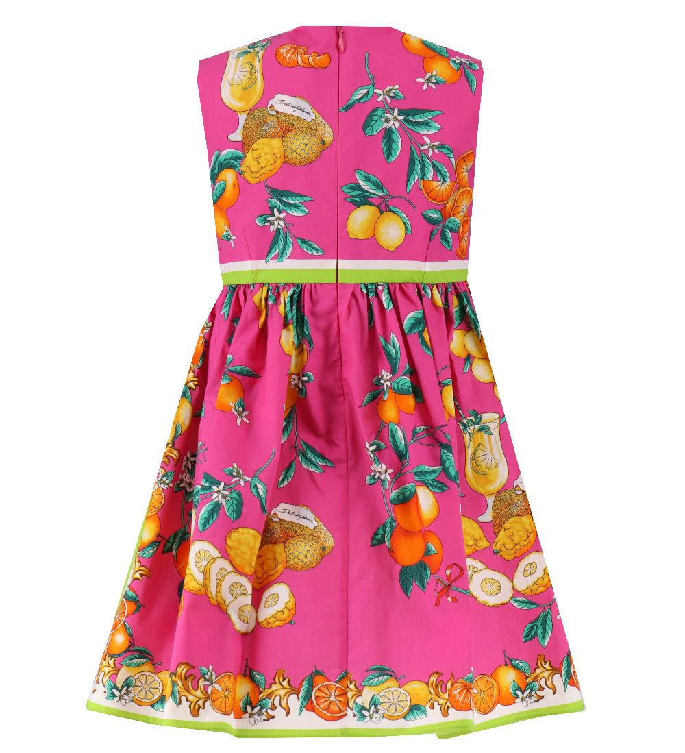 Dolce & Gabbana Kjole - Pink m. Citrusfrugter