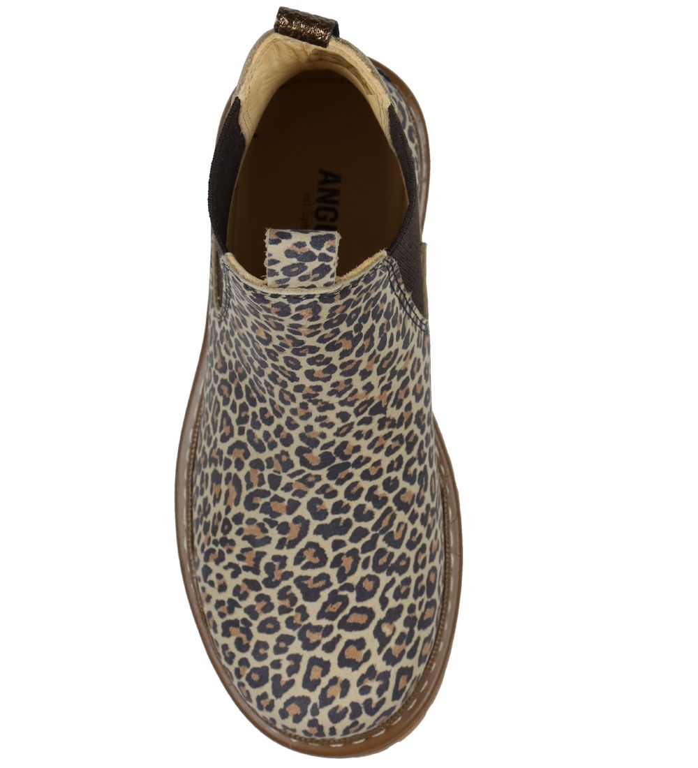 Angulus Støvler - Chelsea - Leopard/Guld