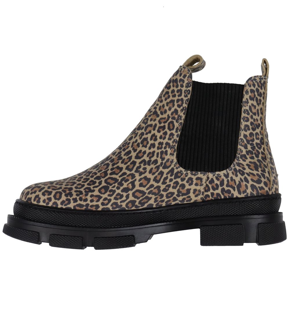 Angulus Vinterstøvler - Chelsea - Leopard/Sort