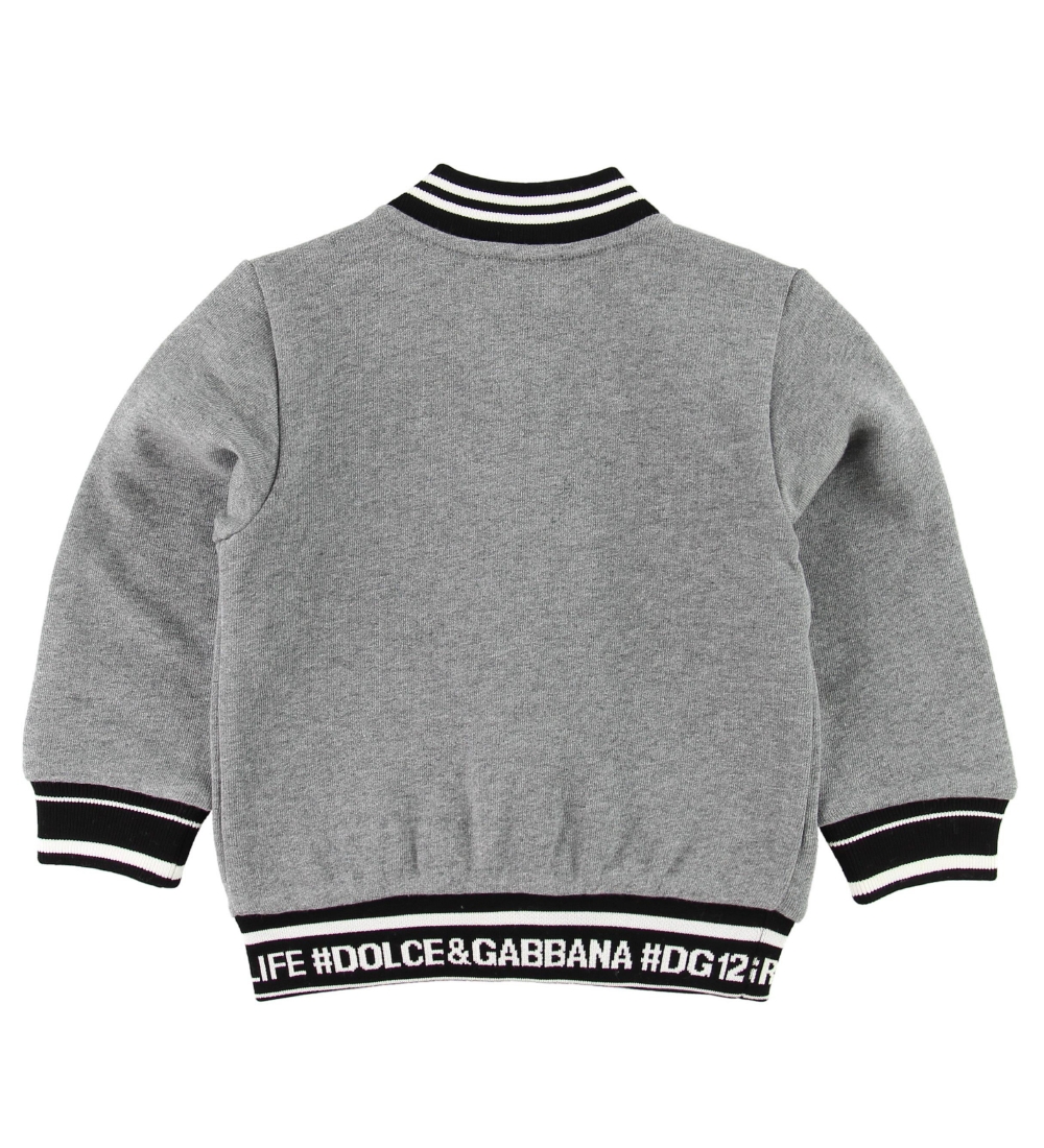 Dolce & Gabbana Cardigan - Sweat - Gråmeleret m. Queen
