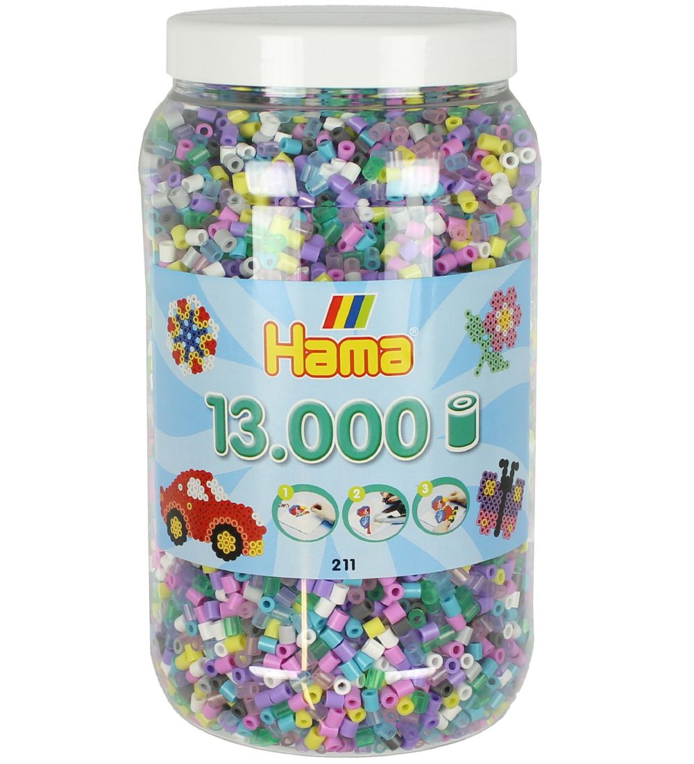 Hama Midi Perler - 13.000 stk. - 69 Pastel Multifarvet