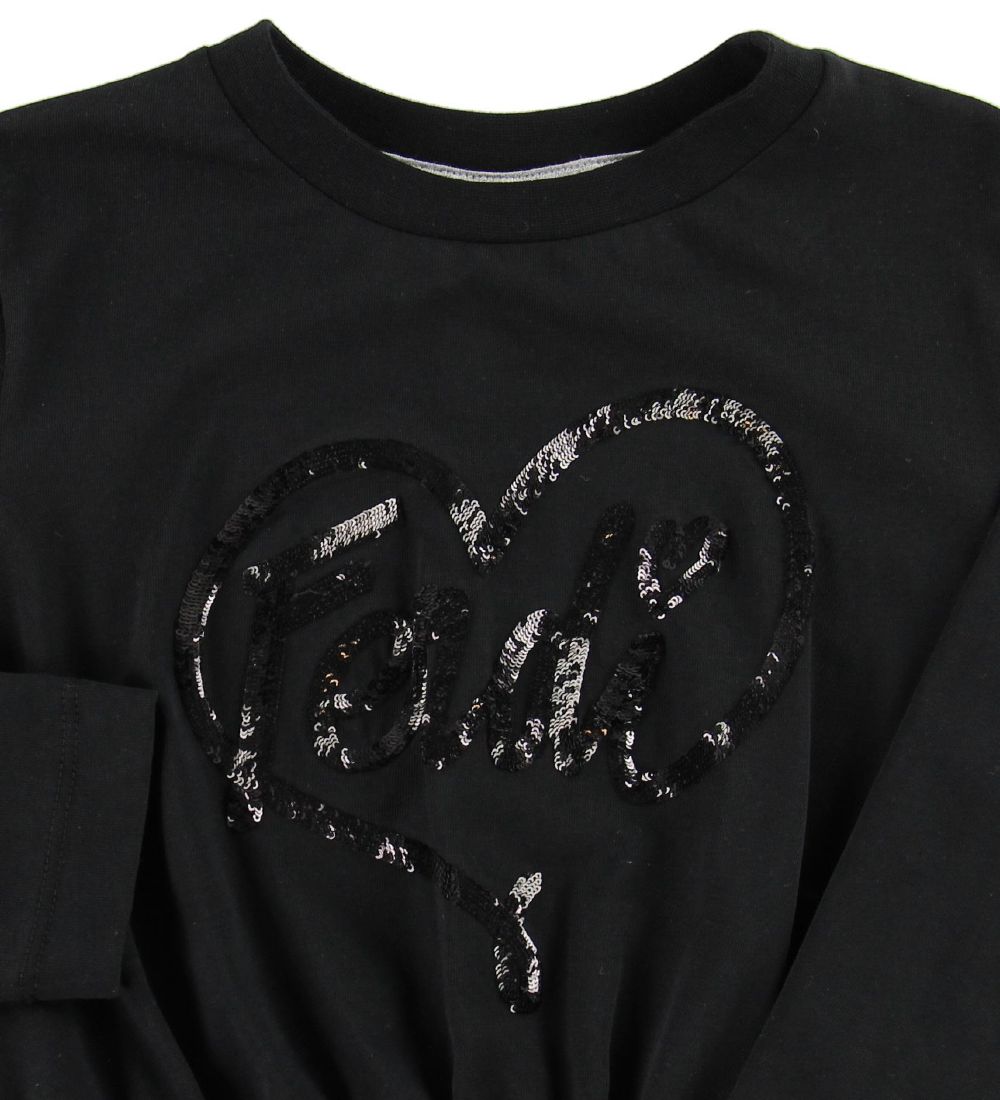 Fendi Kids Kjole - Sort m. Pailletter