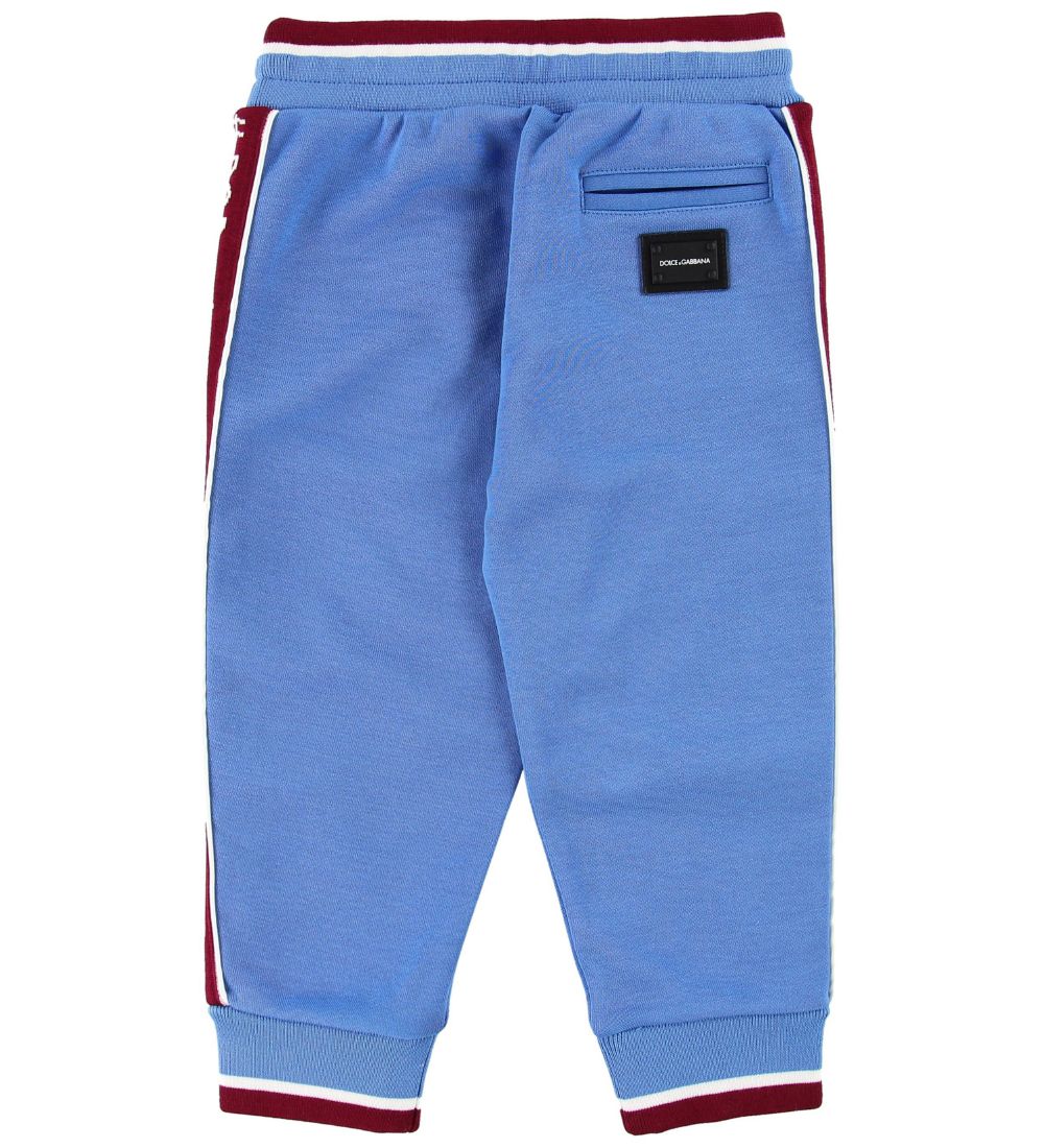 Dolce & Gabbana Sweatpants - Lyseblå m. Bordeaux