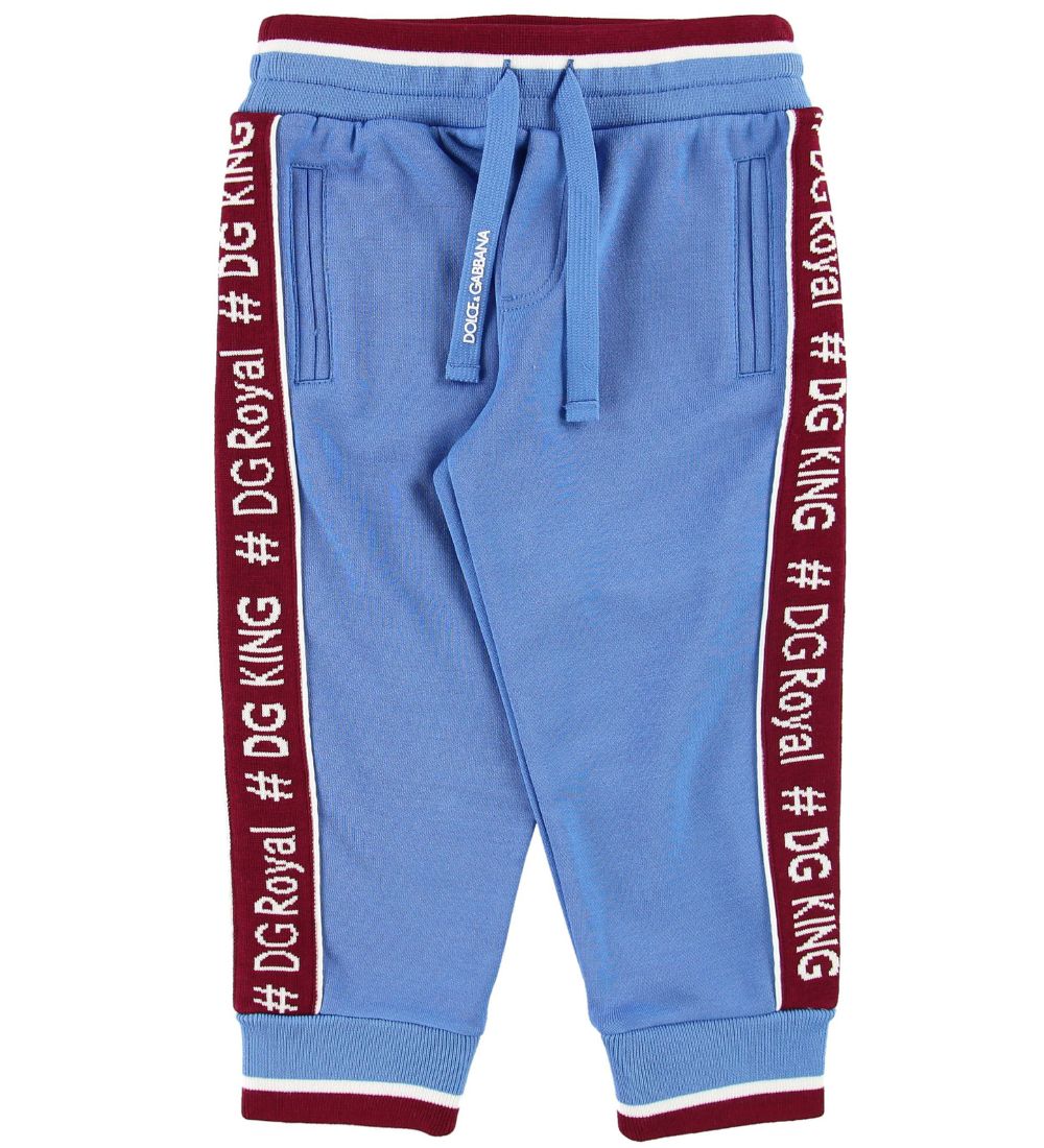 Dolce & Gabbana Sweatpants - Lyseblå m. Bordeaux