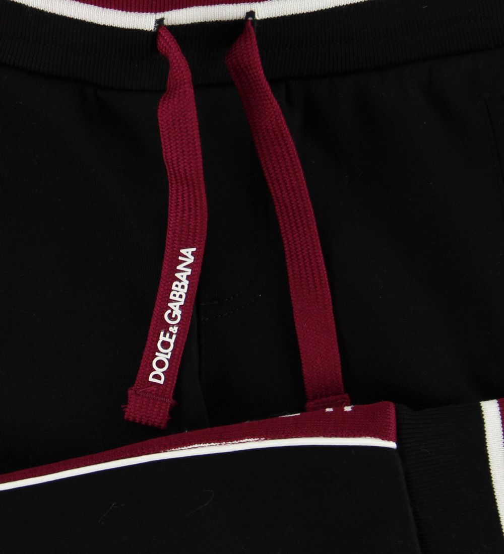 Dolce & Gabbana Sweatpants - Sort m. Bordeaux