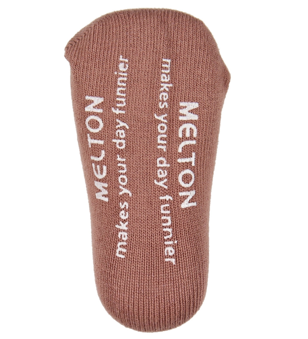 Melton Gåstrømper - Mørk Rosa