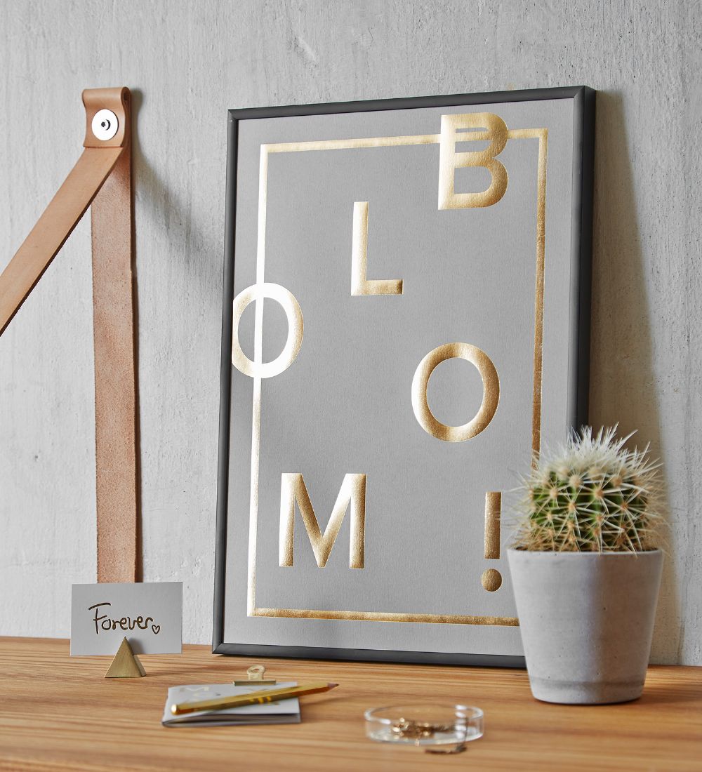 I Love My Type Plakat - A3 - Bloom! - Grå