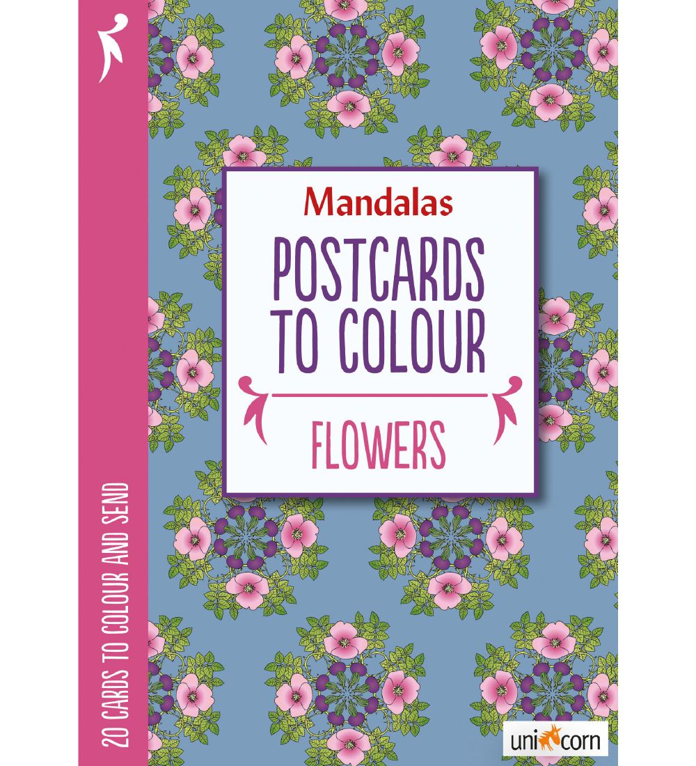 Mandalas Postkort - 20 stk - Blomster