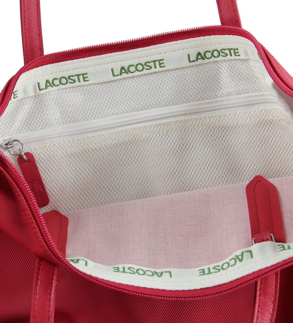 Lacoste Shopper - Vertical Shopping Bag - Kirsebærrød