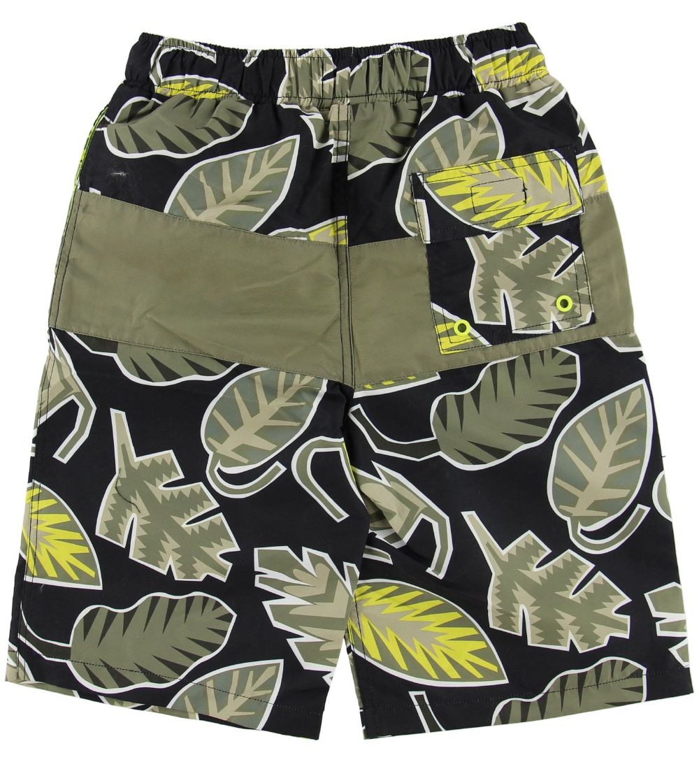 Stella McCartney Kids Badeshorts - Armygrøn m. Blade